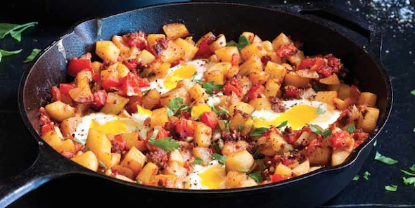 Chorizo Potato and Egg Breakfast Skillet