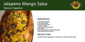 Jalapeno Mango Salsa Recipe Card