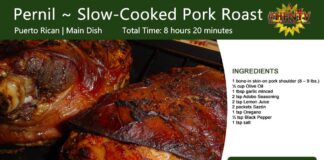 Pernil ~ Slow-Cooked Pork Roast Recipe Card
