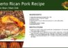 Puerto Rican Pork Recipe