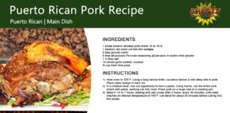 Puerto Rican Pork Recipe