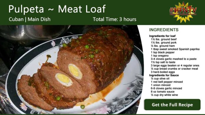 Pulpeta Meat Loaf Recipe Card
