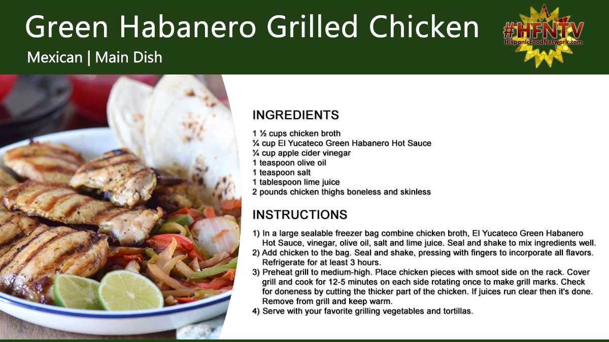 Green Habanero Grilled Chicken