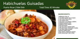 Habichuelas Guisadas (Puerto Rican Stewed Beans)