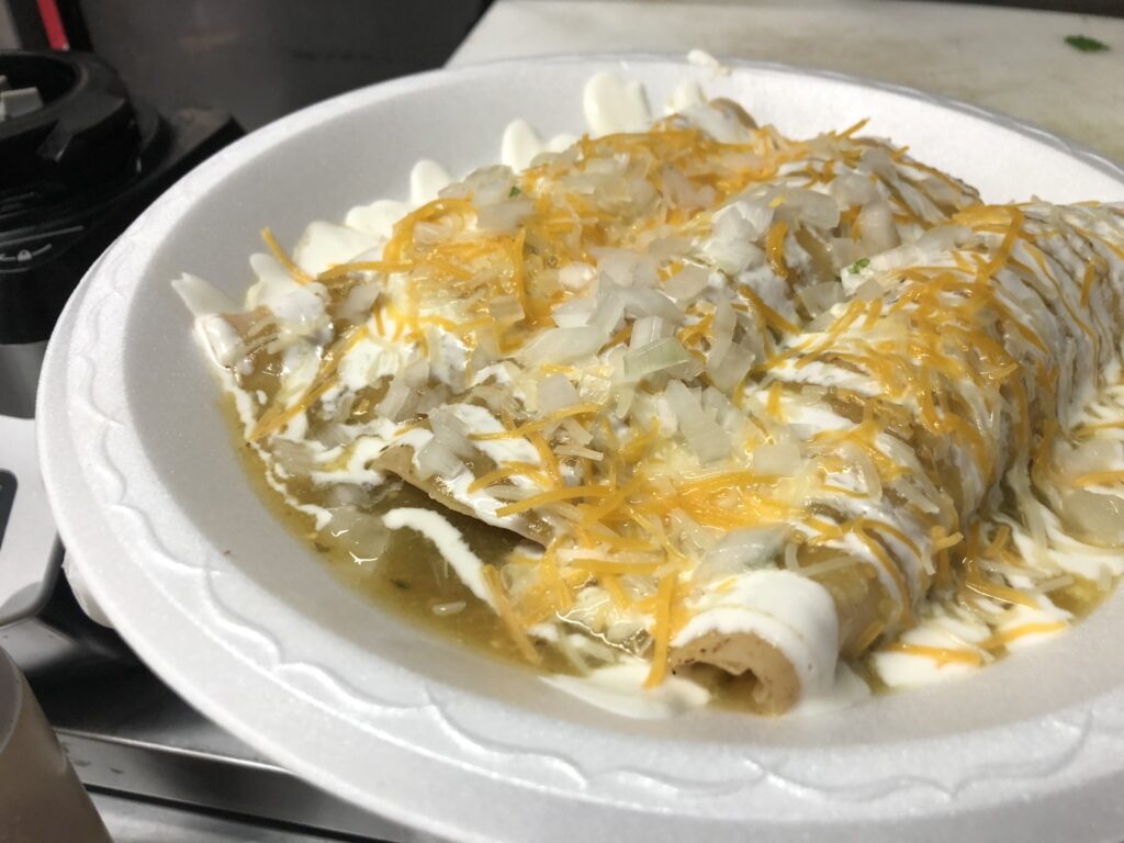 The Chicken Enchilada from Ruby's Toco Truck