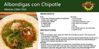 Albondigas con Chipotle – Mexican Meatballs with Chipotle