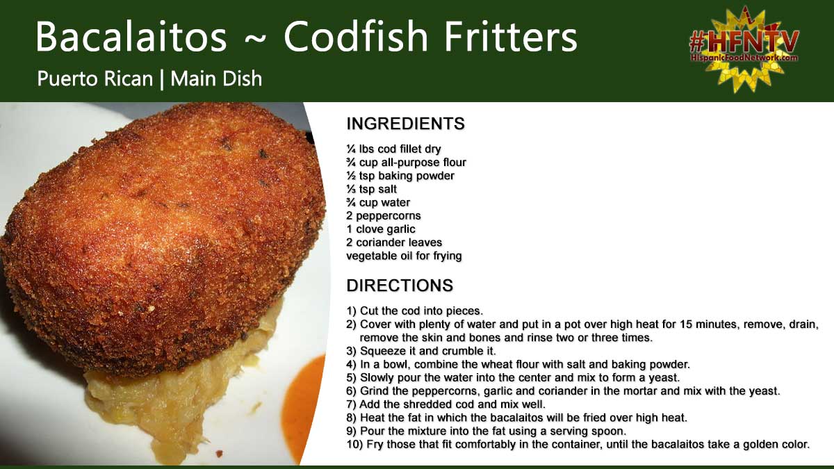 Bacalaitos ~ Codfish Fritters
