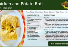 Chicken and Potato Roti