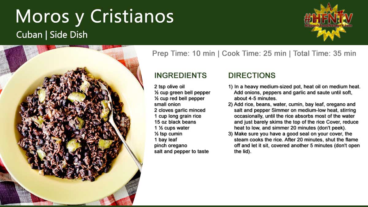 Moros y Cristianos ~ Rice and Black Beans