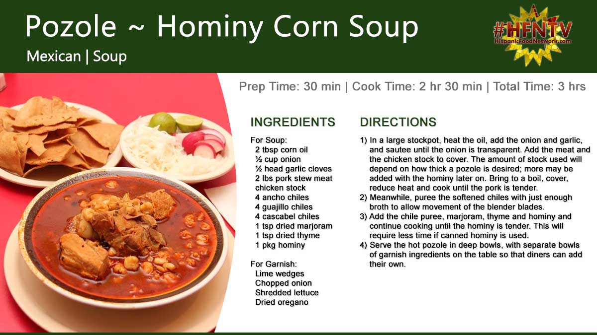 Pozole ~ Hominy Corn Soup