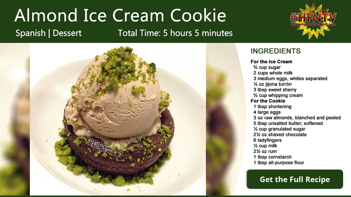 Almond Nougat Ice Cream Cookie Recipe Card