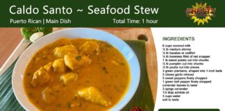 Caldo Santo ~ Seafood Stew Recipe Card