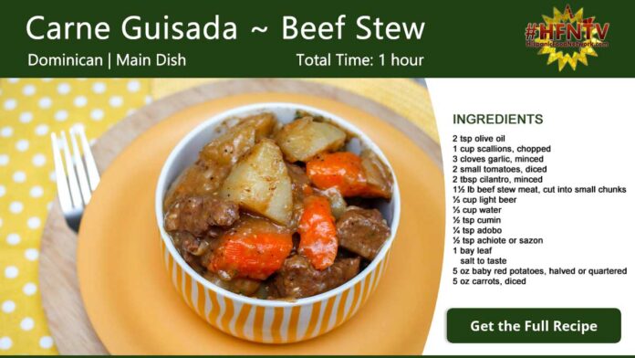 Carne Guisada ~ Beef Stew Recipe Card