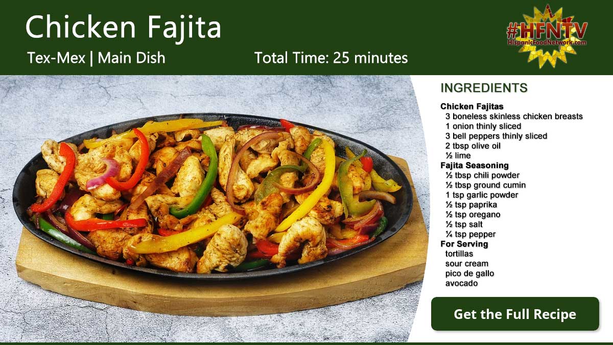 Chicken Fajita Recipe Card