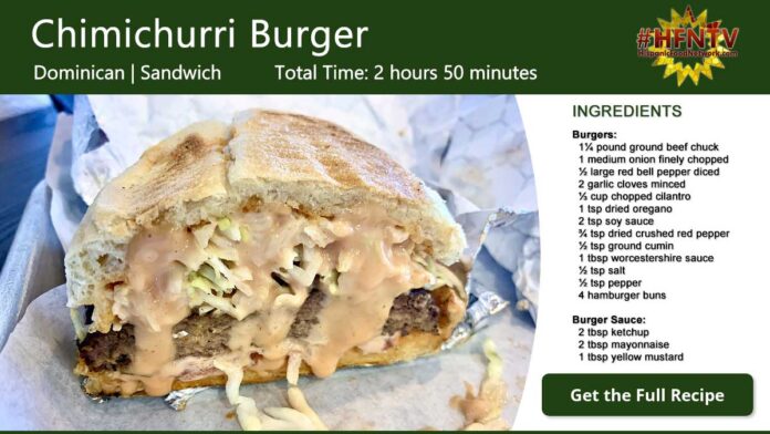 Chimichurri Burger Recipe Card