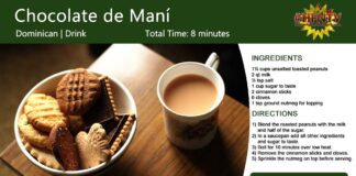 Chocolate de Maní Caliente ~ Hot Peanut 'Cocoa' Recipe Card