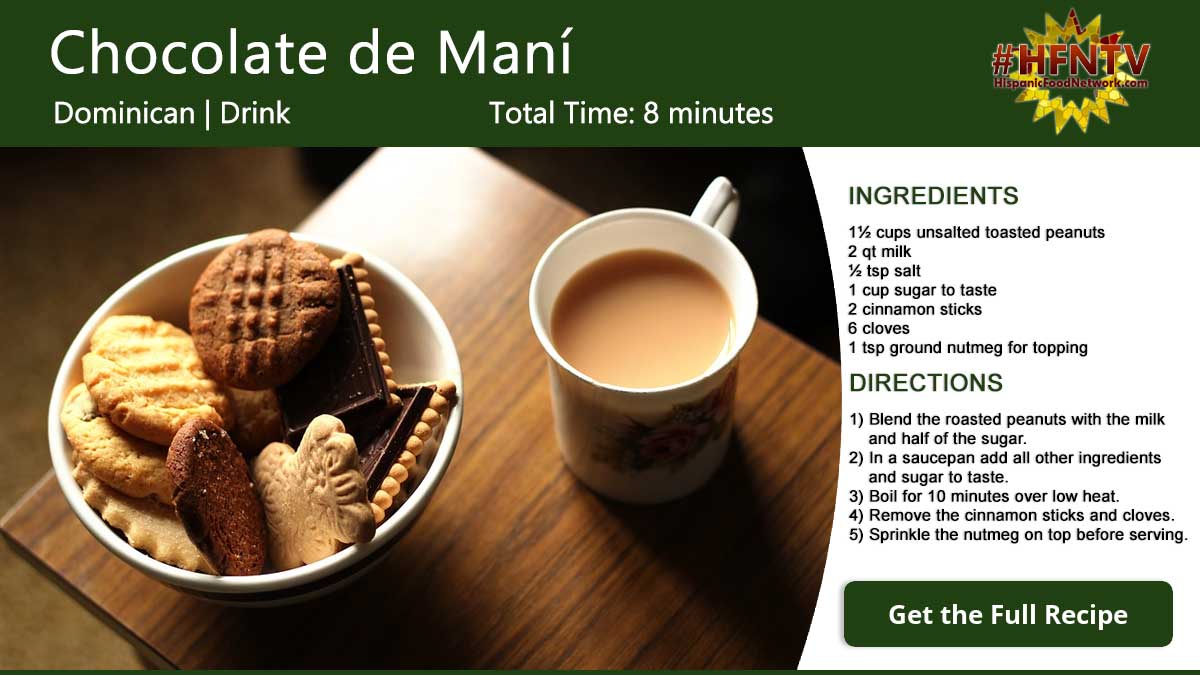 Chocolate de Maní Caliente ~ Hot Peanut 'Cocoa' Recipe Card