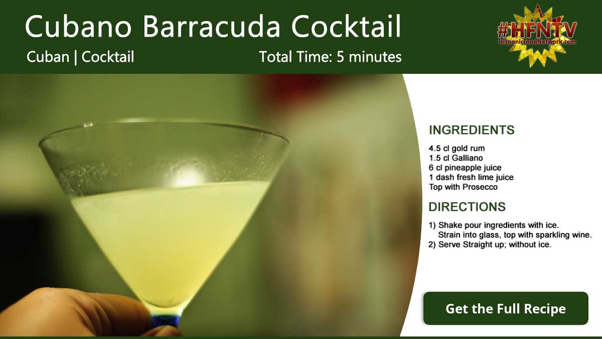 Cubano Barracuda Cocktail Recipe Card