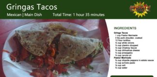 Gringas Tacos Recipe Card