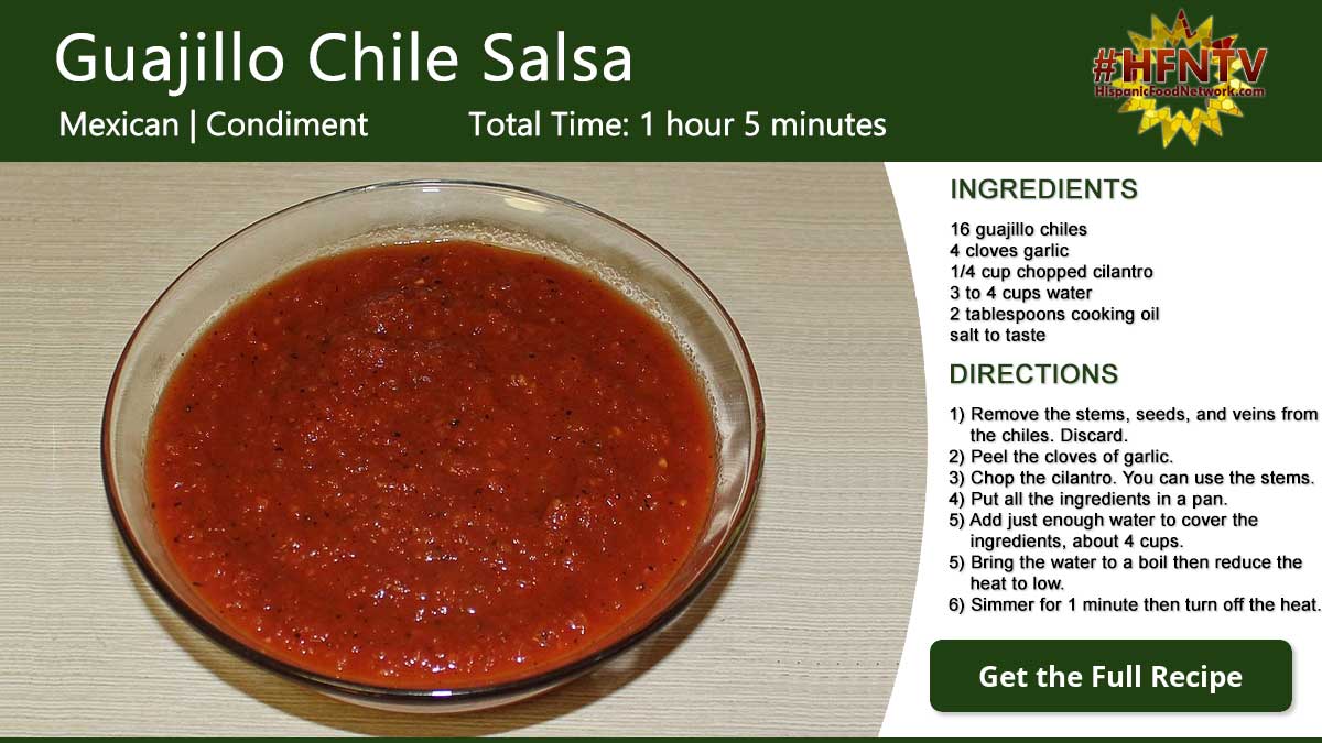 Guajillo Chile Salsa Recipe Card