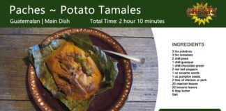 Paches ~ Potato Tamales Recipe Card
