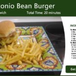 San Antonio Bean Burger Recipe Card