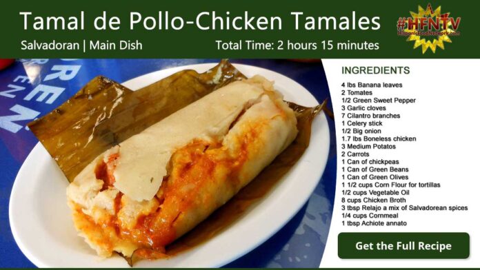 Tamal de Pollo ~ Chicken Tamales Recipe Card
