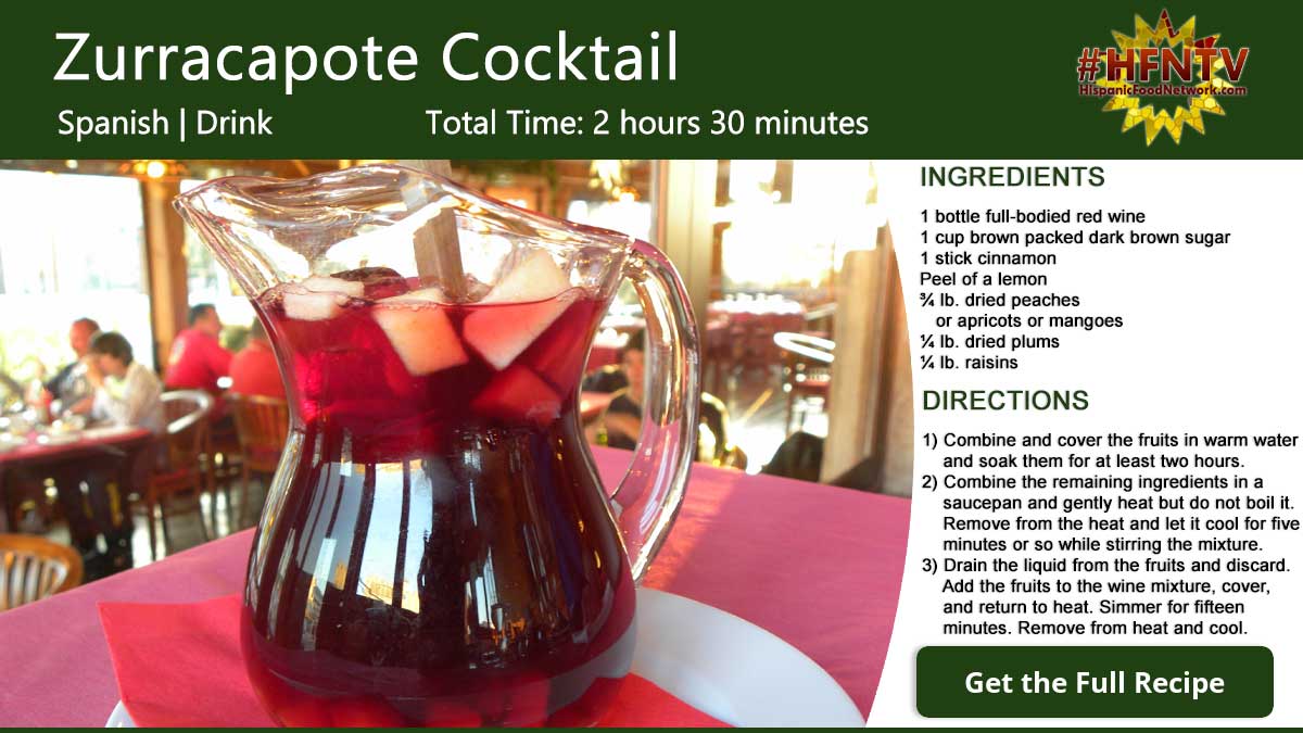 Zurracapote Cocktail Recipe Card
