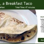 Baleada, a Breakfast Taco Recipe Card