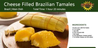 Cheese Filled Brazilian Tamales Recipe Card