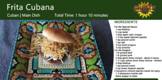 Frita Cubana ~ Cuban Hamburger Recipe Card