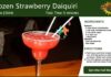 Frozen Strawberry Daiquiri Cocktail Recipe Card