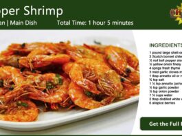 Jamaican Pepper Shrimp Recipe Card