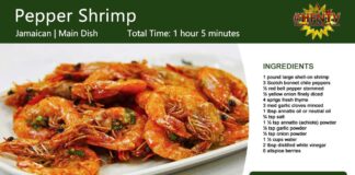 Jamaican Pepper Shrimp Recipe Card