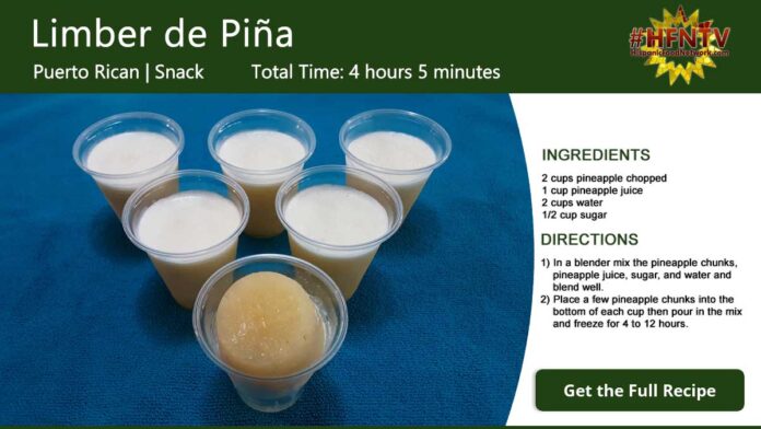 Limber de Piña ~ Pineapple Limber Recipe Card
