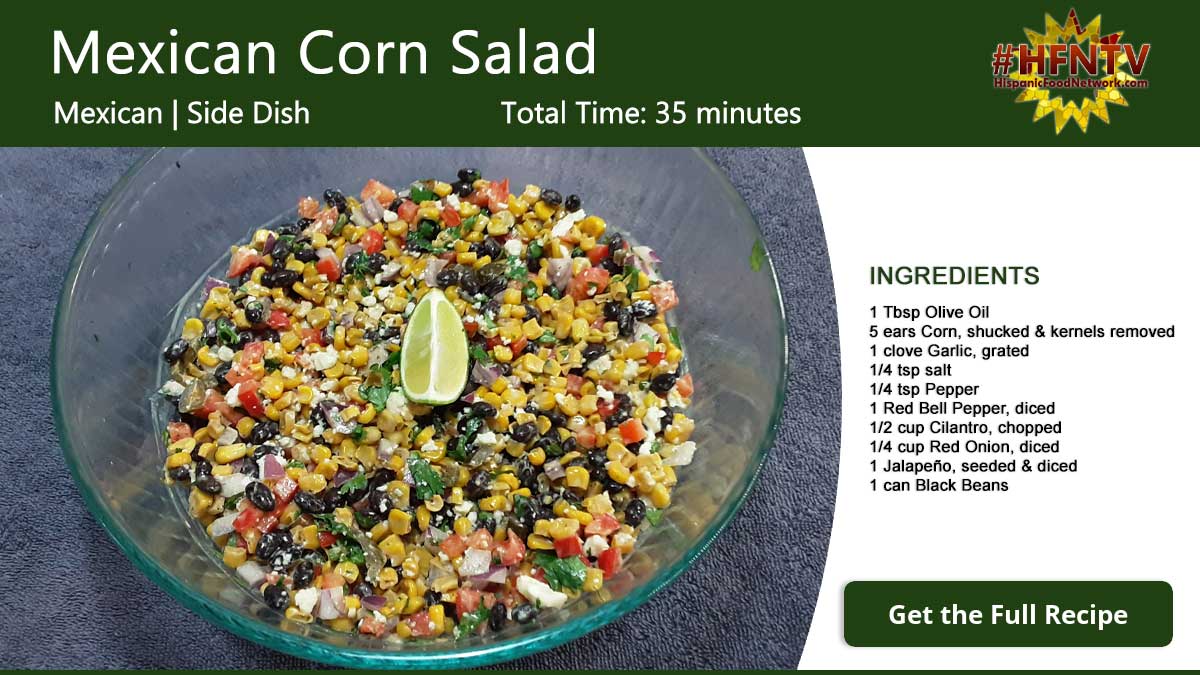 Mexican Corn Salad Recipe Card