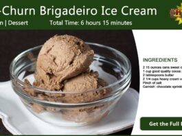 No-Churn Brigadeiro Ice Cream Recipe Card
