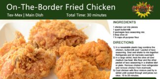 On-The-Border Southern Fried Chicken Recipe Card