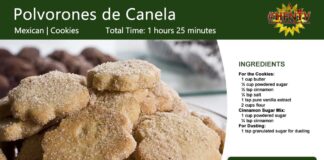 Polvorones de Canela ~ Sugar Cinnamon Cookies Recipe Card