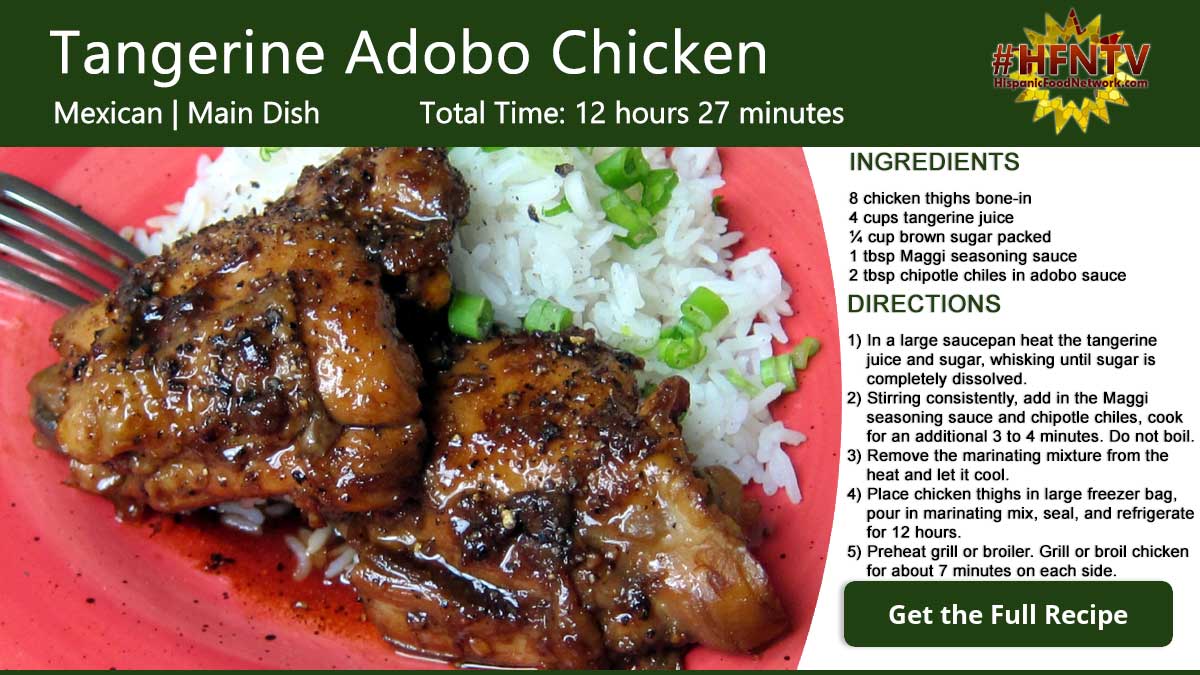 Tangerine Adobo Chicken Recipe Card