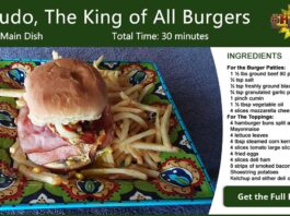 X-Tudo, The King of All Burgers Recipe Card