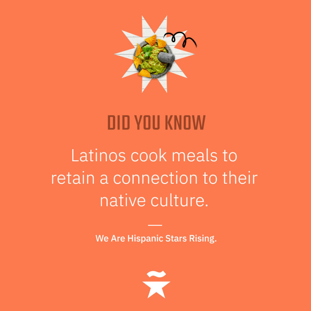 Latinos cook meals to retain a connection to their native culture