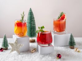 Celebrate the 12 days of Christmas with 12 assorted cocktail mixers, one for each day.